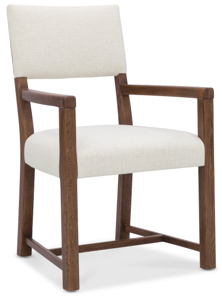 Driftwood - Upholstered Arm Chair (Set of 2) - Beige / Worn Saddle