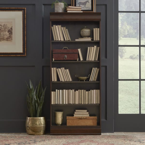Brayton Manor - Jr Executive Bookcase - Dark Brown
