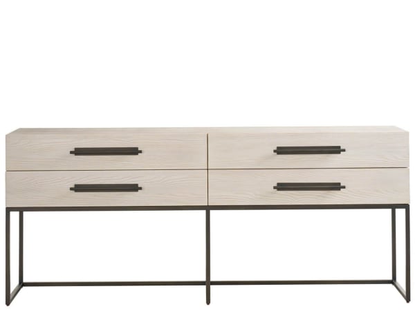 Dwell - Metal Base Console - River Rock