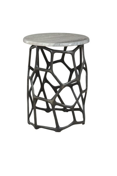 Sebastian - Short End Table - Gray / Black