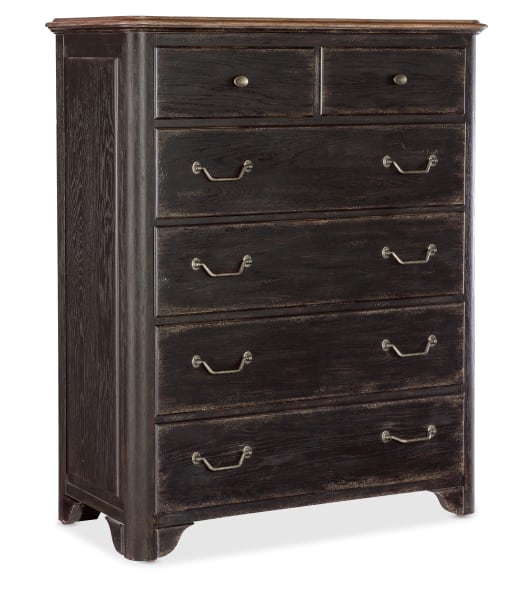 Americana - 46" Six-Drawer Chest - Dark Brown