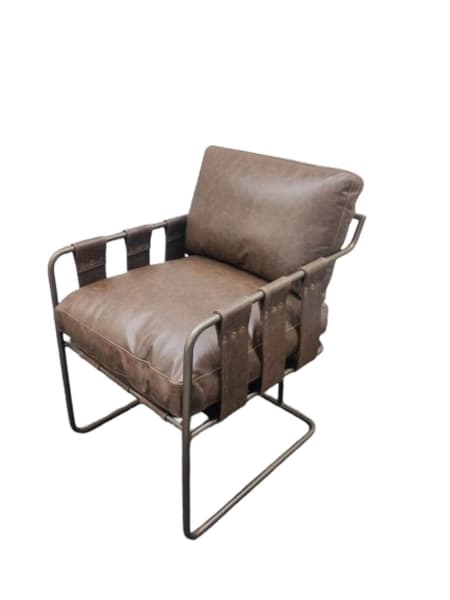 Strapling - Leather Dining Chair - Cocoa Brown
