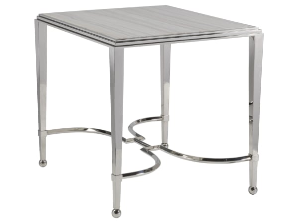 Signature Designs - Ss Sangiovese End Table W/Mt - Pearl Silver