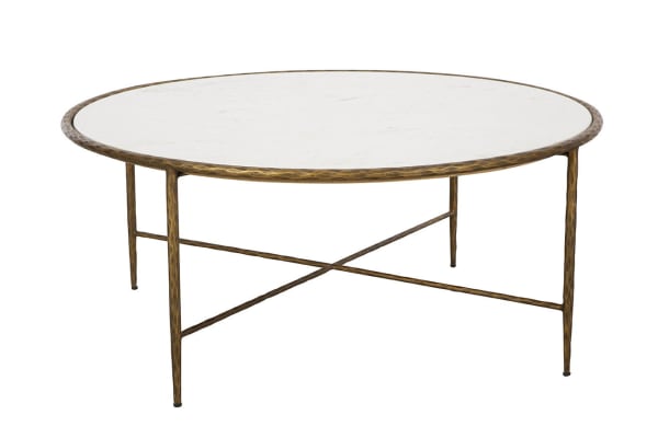 Evelyn - Coffee Table - White / Gold