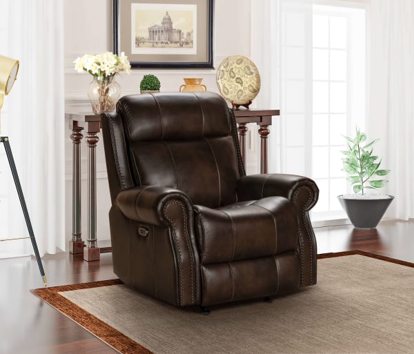 Demara - Recliner-Rocker With Power And Power Headrest - Brown
