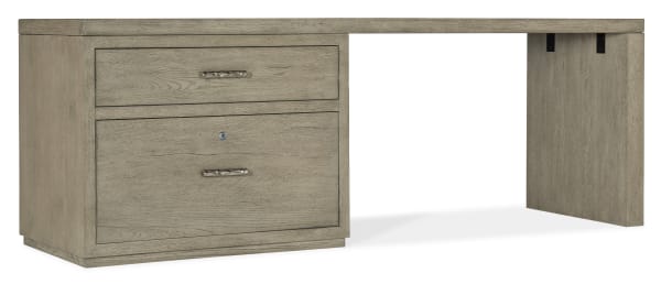 Linville Falls - 84" Desk With Lateral File - Gray
