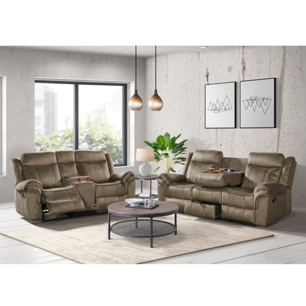 Sorrento - 2 Piece Living Room Set Sofa & Loveseat - Brown