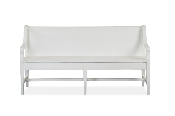 Heron Cove - Bench With Back - Chalk White