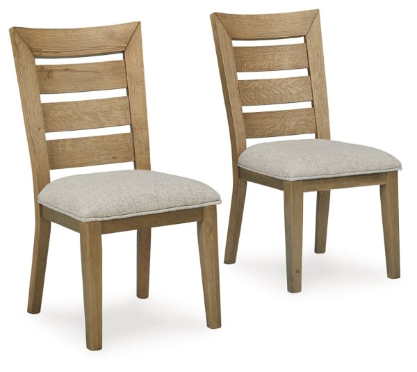 Galliden - Light Brown - Dining Upholstered Side Chair (Set of 2)