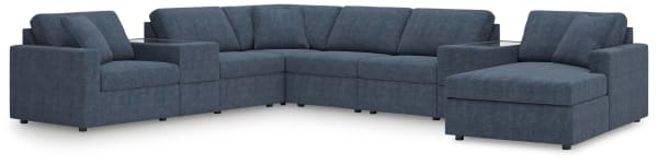 Modmax - 8-Piece Sectional With Raf Corner Chaise And Storage Consoles - Ink