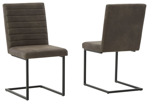 Strumford - Dark Gray - Dining Uph Side Chair (2/cn)