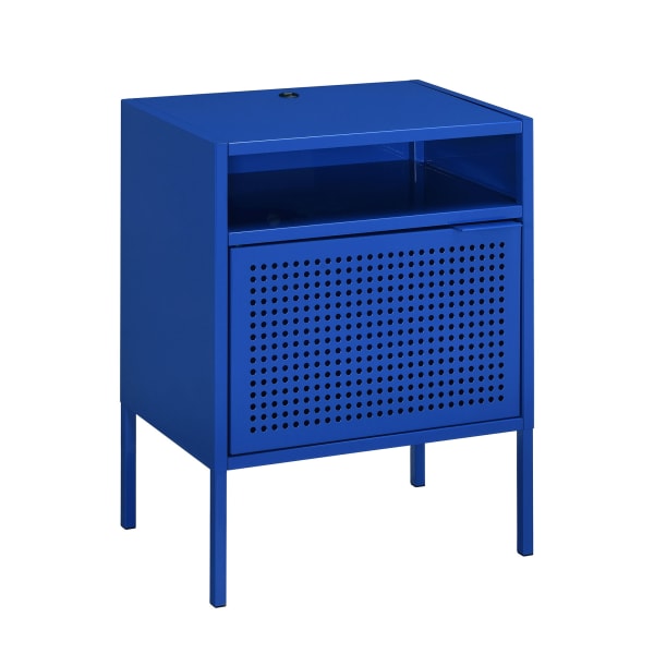 Ember - Blue Nightstand With Usb