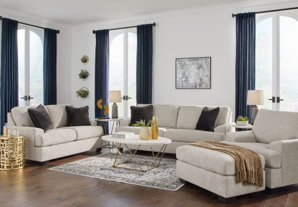 Vayda - Pebble - 4 Pc. - Sofa, Loveseat, Chair, Ottoman