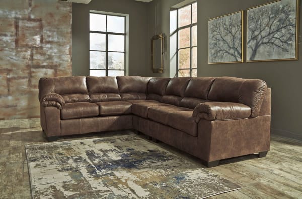 Bladen - Coffee - Left Arm Facing Sofa, Armless Chair, Right Arm Facing Loveseat Sectional