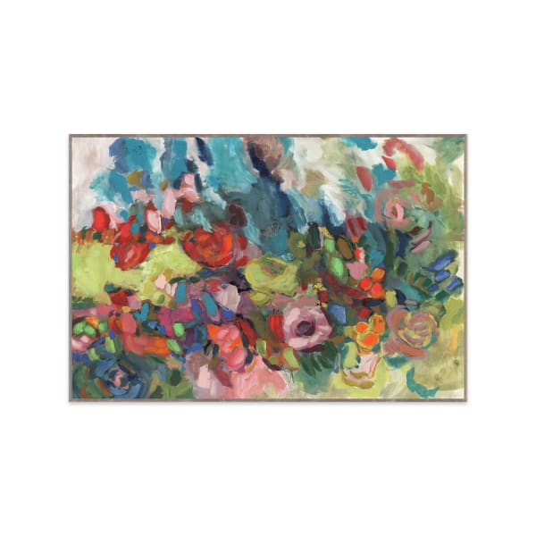 Ground Breaking - 72" x 48" Canvas Art - Blue & Red