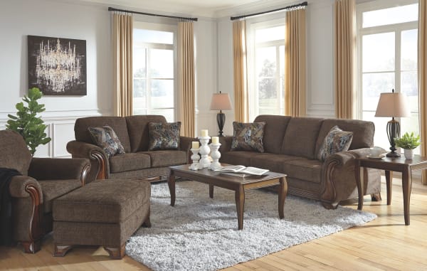 Miltonwood - Teak - 4 Pc. - Sofa, Loveseat, Chair, Ottoman