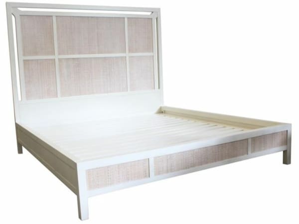 Carly - King Bed - Light Brown / White