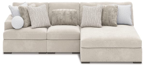 Cuddle Plush - Arctic - 3-Piece Sectional With Armless Chaise And LAF Corner Chair