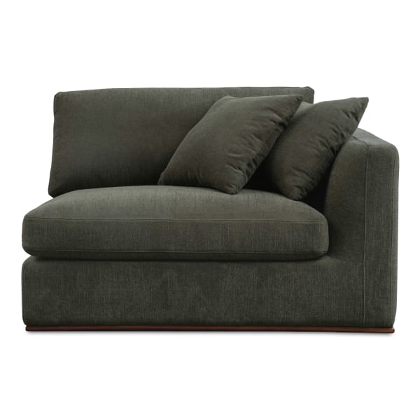 Rue - Right Arm Facing Chair - Deep Green