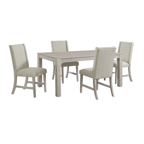 Eleanor - 5 Piece Standard Height Dining Set (Rectangular Table And Four Chairs) - White