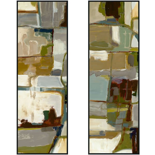 Topograph I & II - Painting 40' x 60' Set of 2 By Buddy Whitlock - Black