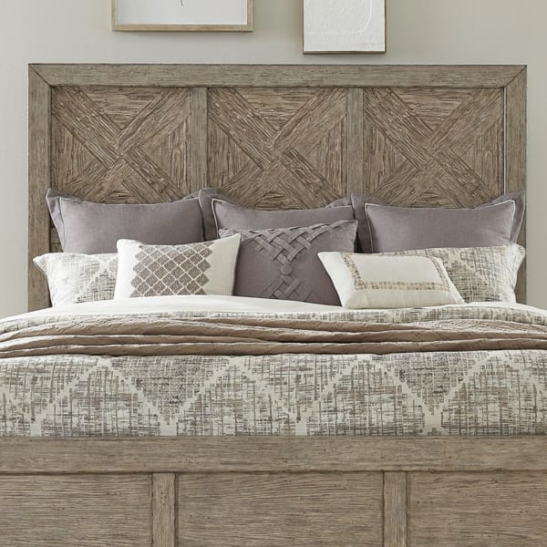 Skyview Lodge - King Panel Headboard - Cobblestone