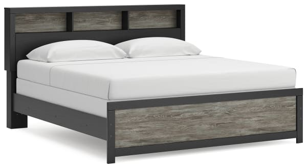 Broachmyn - King Bookcase Bed - Black / Gray