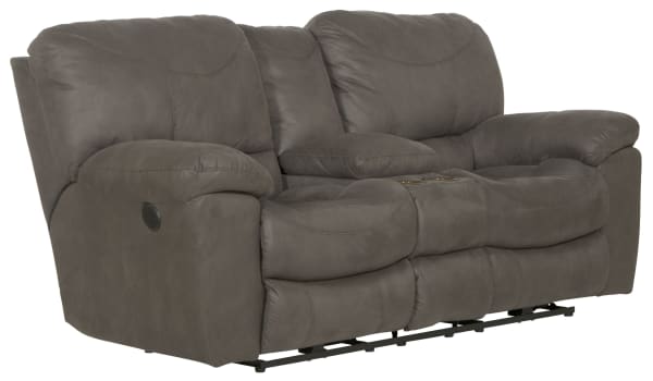 Trent - Power Reclining Console Loveseat - Charcoal