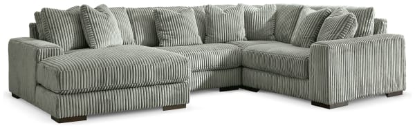 Lindyn - Fog - 4-Piece Sectional With LAF Corner Chaise