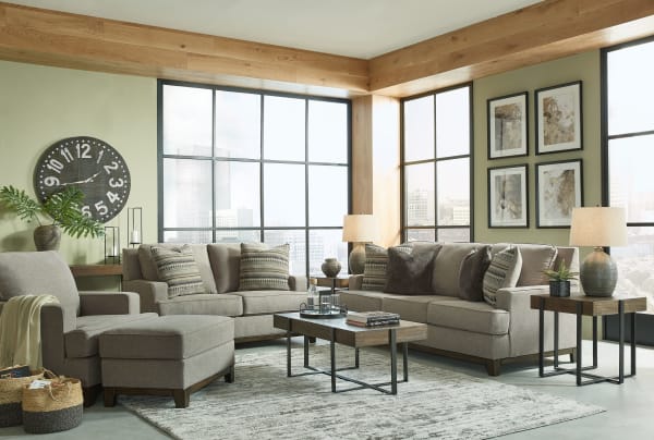 Kaywood - Granite - 4 Pc. - Sofa, Loveseat, Chair, Ottoman