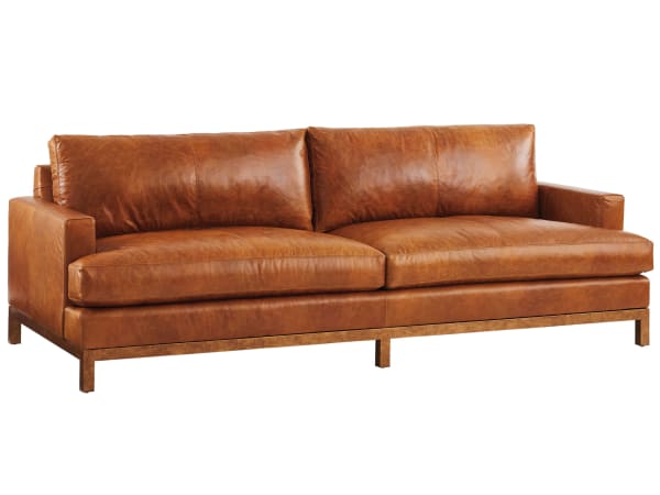 Barclay Butera Upholstery - Horizon Leather Sofa - Light Brown - 30.5"