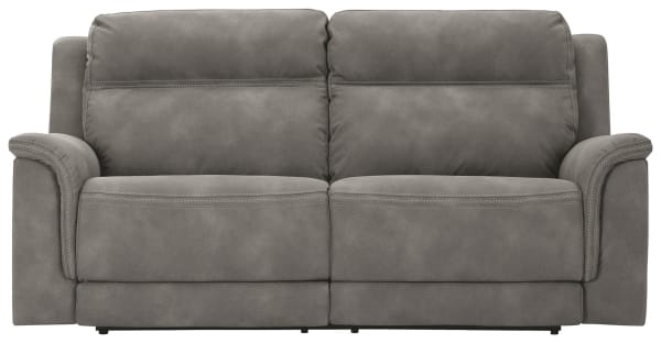 Next-gen Durapella - Slate - 2 Seat Power Reclining Sofa Adj Hdrest