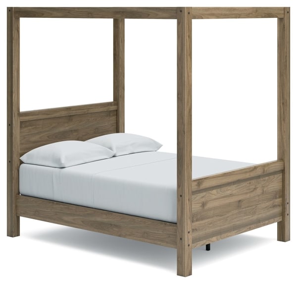 Aprilyn - Light Brown - Full Canopy Bed