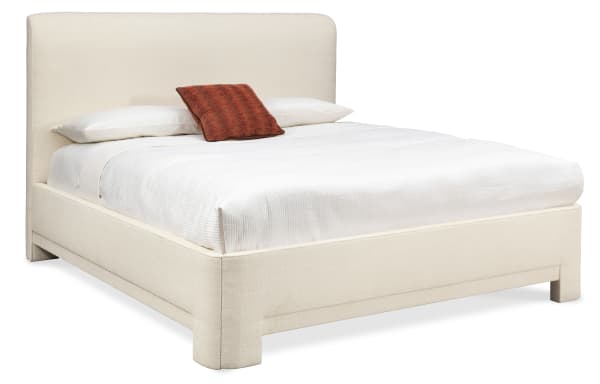 Geometry - King Upholstered Bed - Beige