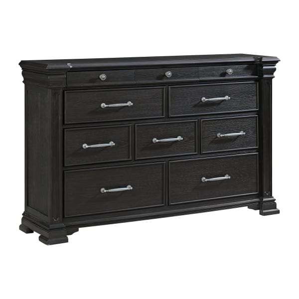 Kings Court - 10-Drawer Dresser - Black