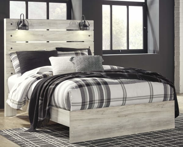 Cambeck - Whitewash - Queen Panel Bed