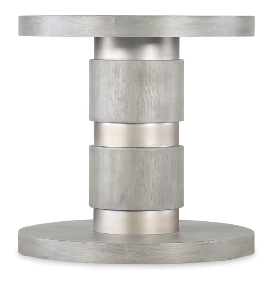 Melange - Guilded Accent Table - Pearl Silver