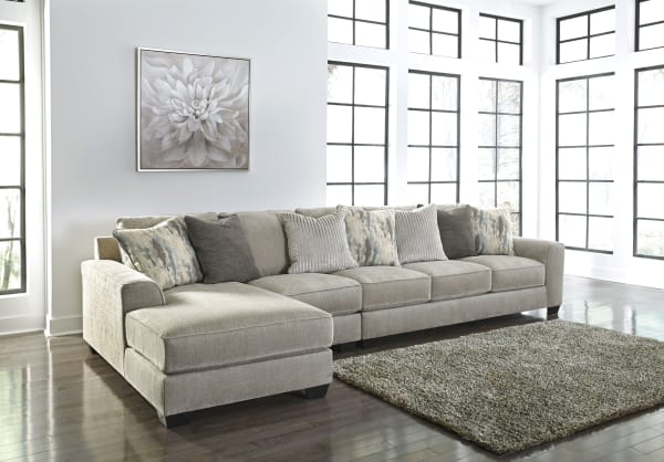 Ardsley - Pewter - Left Arm Facing Chaise 3 Pc Sectional