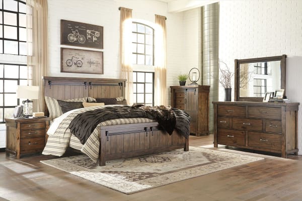 Lakeleigh - Brown - 6 Pc. - Dresser, Mirror, Chest, King Panel Bed