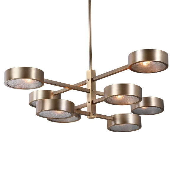 Monocle - 8 Light Chandelier - Brass / Gold