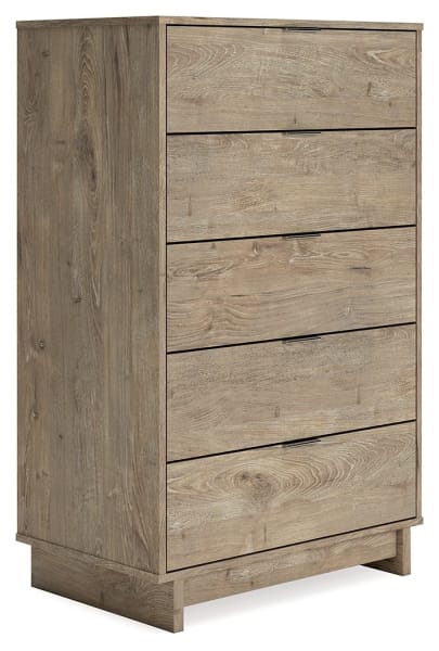 Oliah - Natural - Five Drawer Chest