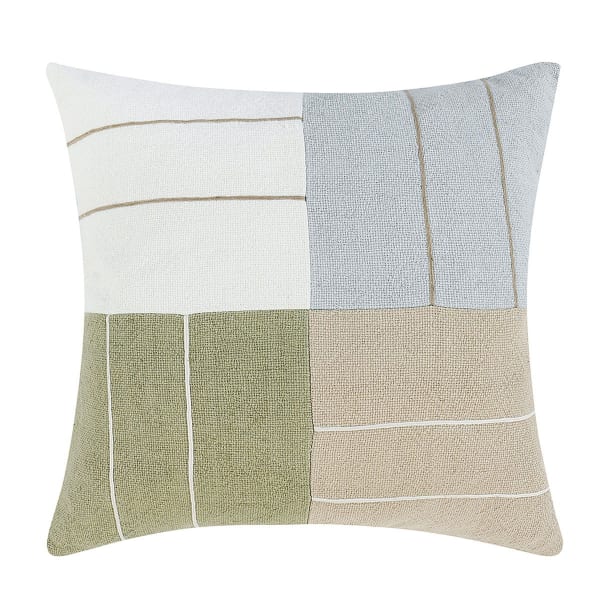 Stillness - 22" x 22" ST Niya Pillow - Wheat Green Multi