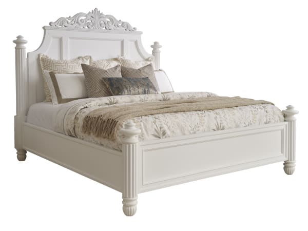 Villa Blanca - Santorini Panel Bed 6/6 King - White
