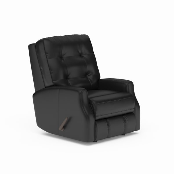Devon - Leather Rocking Recliner - Black