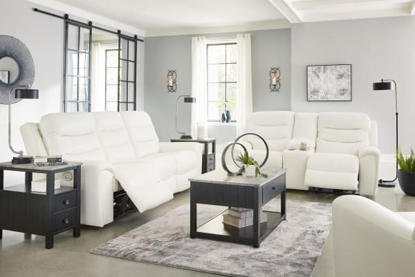 Warlin - White - 3 Pc. - Power Reclining Sofa, Loveseat, Recliner