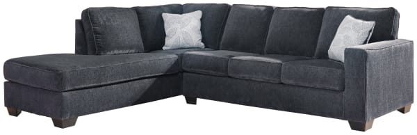 Altari - Left Arm Facing Corner Chaise With Sleeper 2 Pc Sectional - Slate