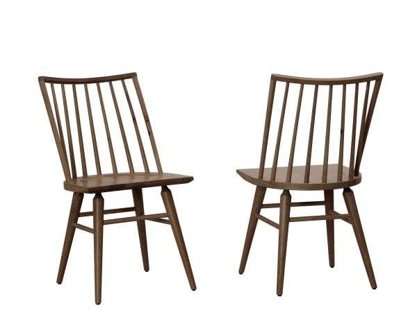 Dovetail - Spindle Solid American Oak Side Chair - Natural