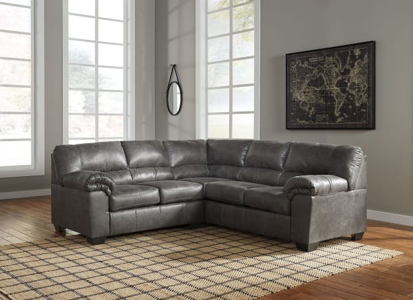 Bladen - Slate - Left Arm Facing Loveseat, Right Arm Facing Sofa Sectional