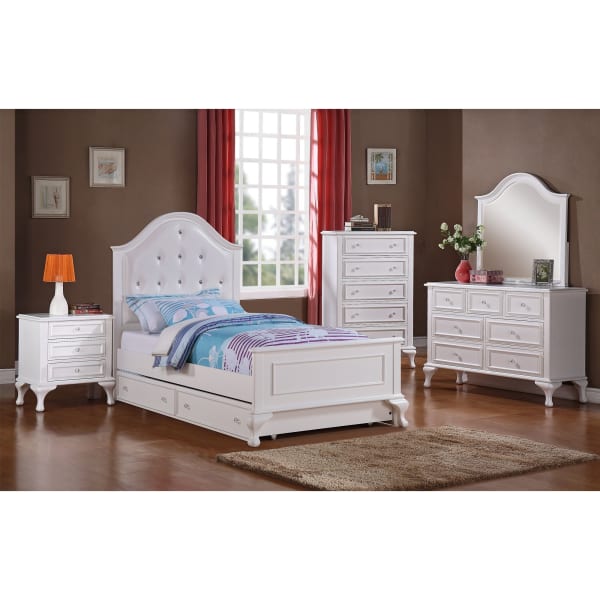 Jesse - Full Panel With Trundle 5 Piece Bedroom Set