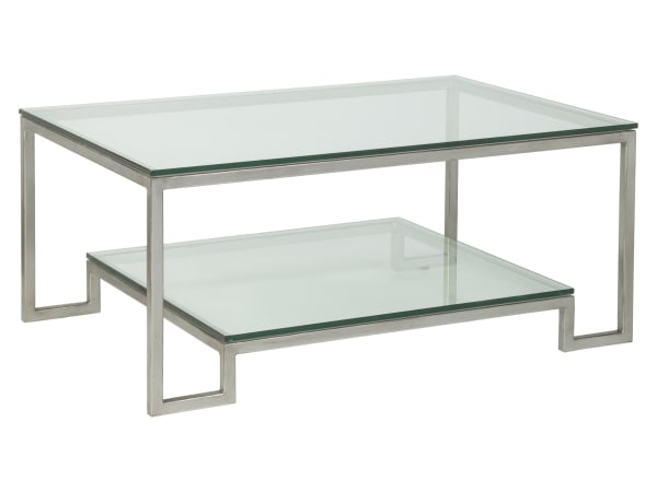 Metal Designs - Bonaire Rectangular Cocktail Table - Pearl Silver